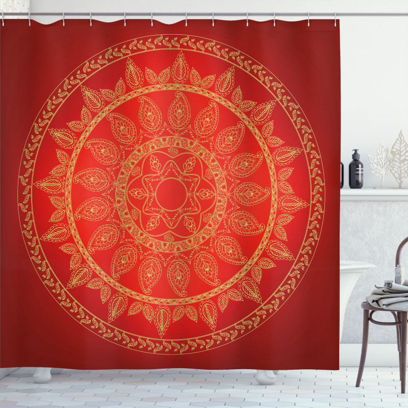 Ottoman Motifs Style Shower Curtain
