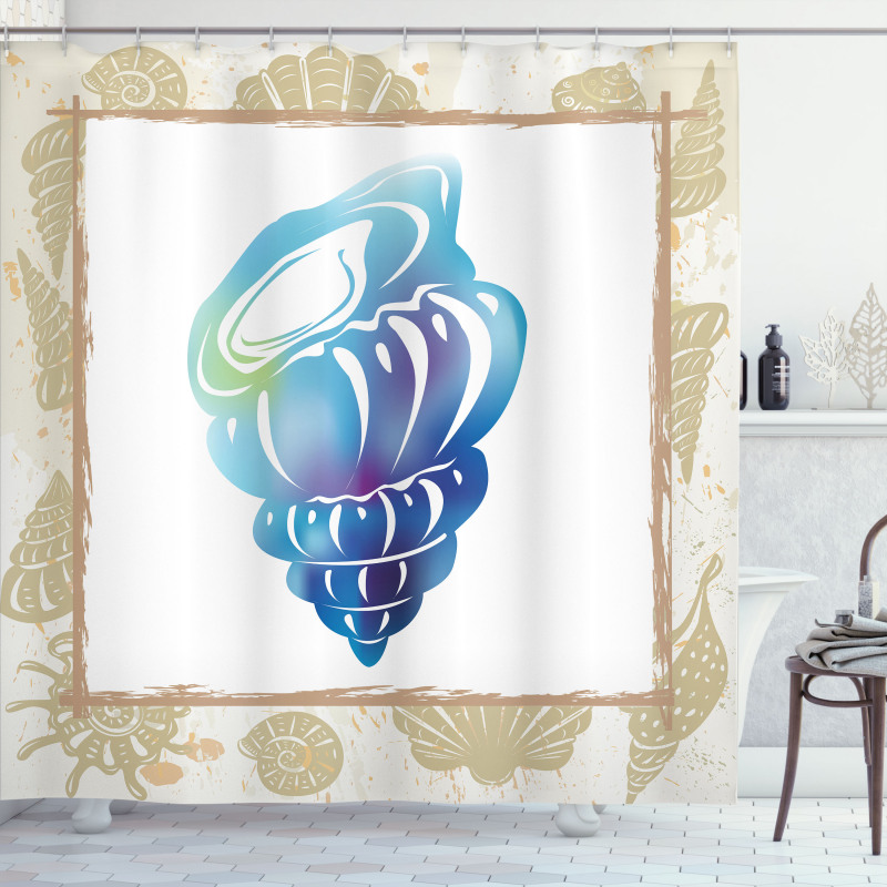 Aquatic Cockleshell Shower Curtain