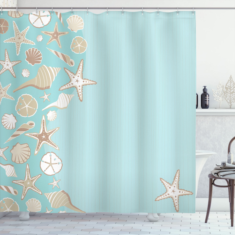 Beach Party and Thin Lines Shower Curtain