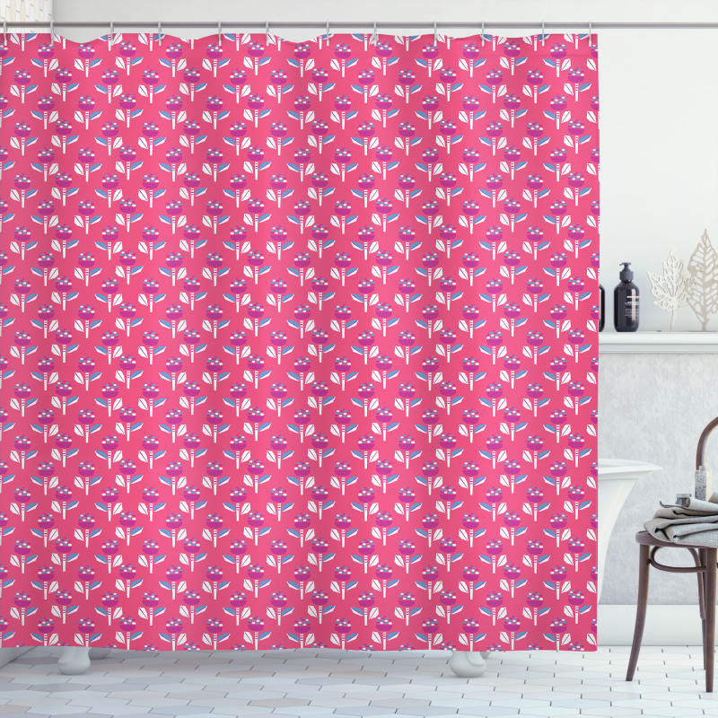 Abstract Flowers Shower Curtain