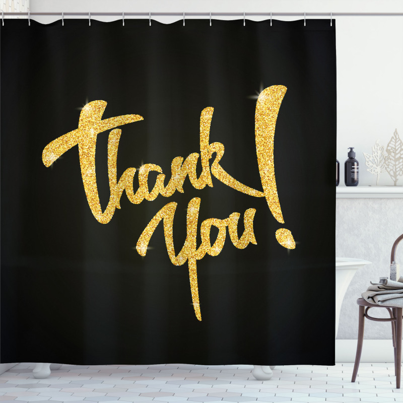 Thankful Phrase Simple Shower Curtain