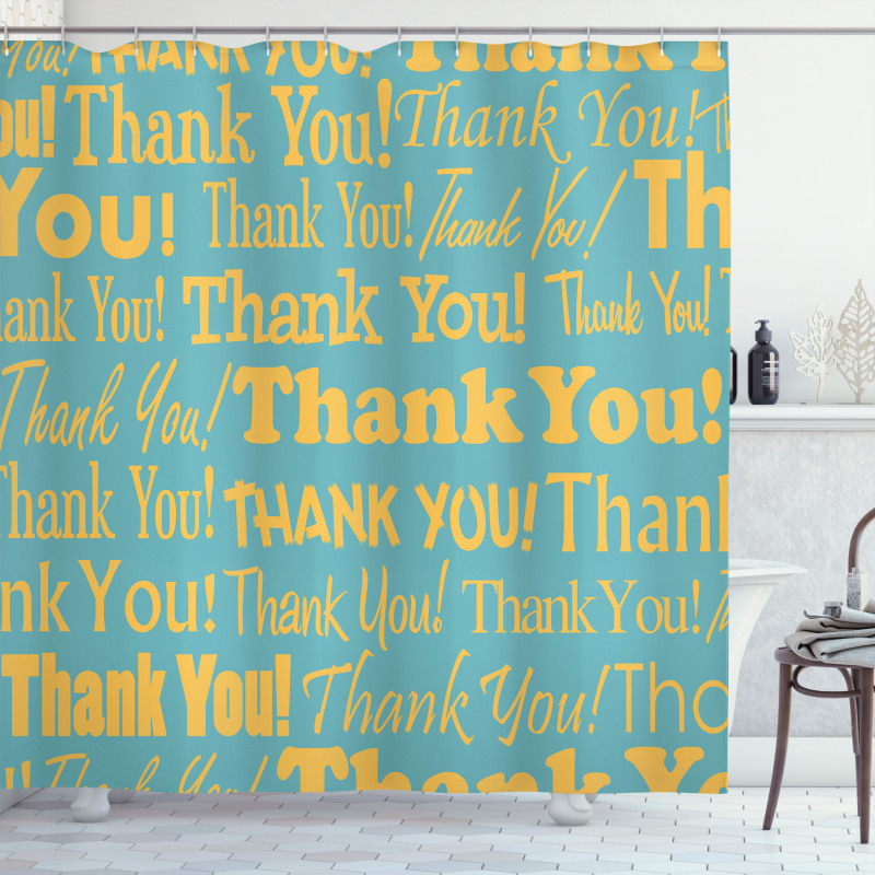 Appreciation Artwork Text Shower Curtain