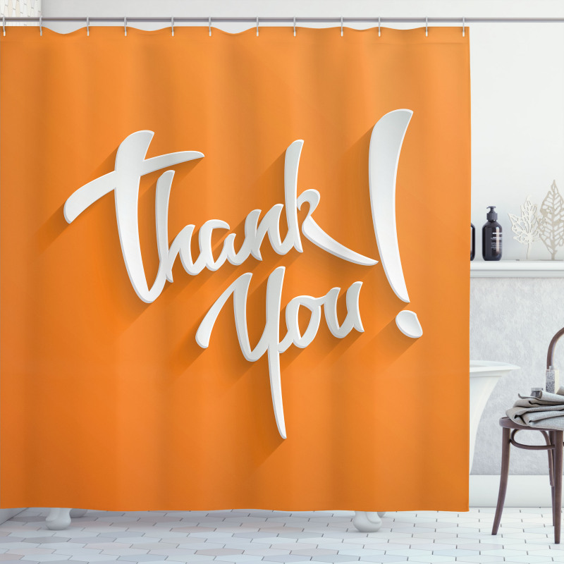 Curvy Joint Gratefulness Shower Curtain