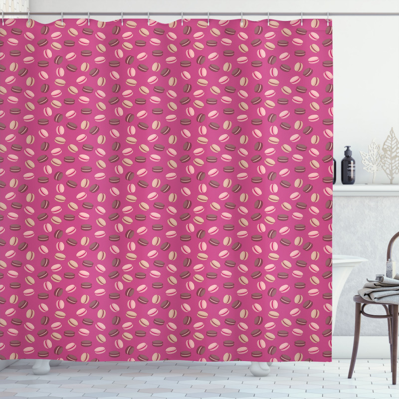 Macaroons with Cream Graphic Shower Curtain