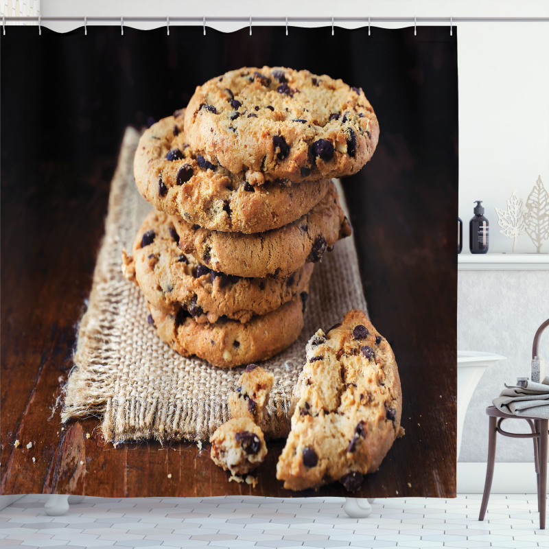 Stacks of Baked Doughy Goods Shower Curtain