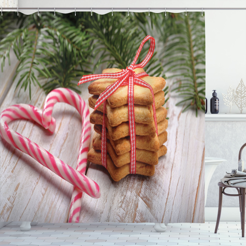 Bundles of Biscuits Tied Shower Curtain