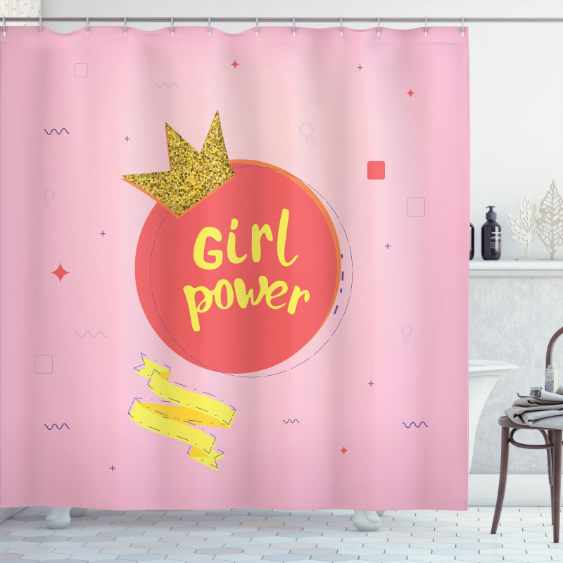 Iconic Design Crown Shower Curtain