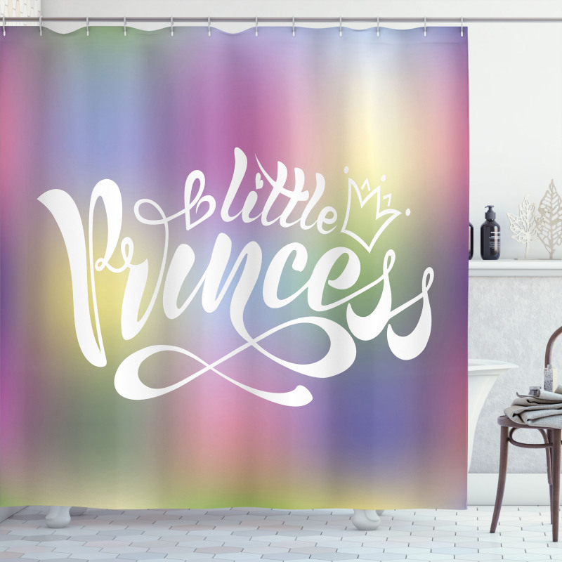 Writing with a Crown Shower Curtain