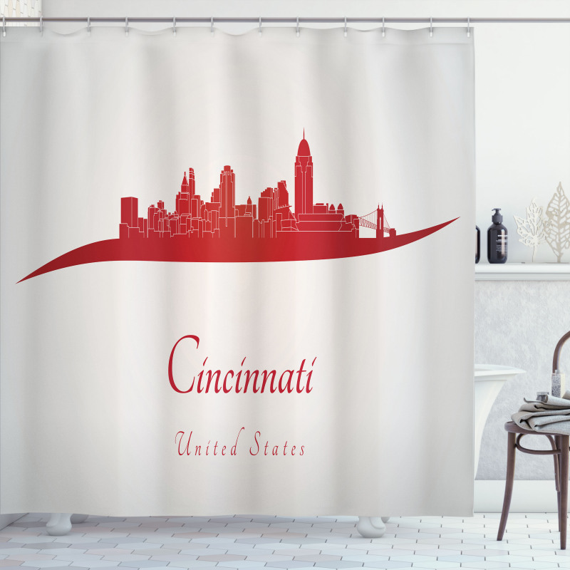 United States Busy City Shower Curtain