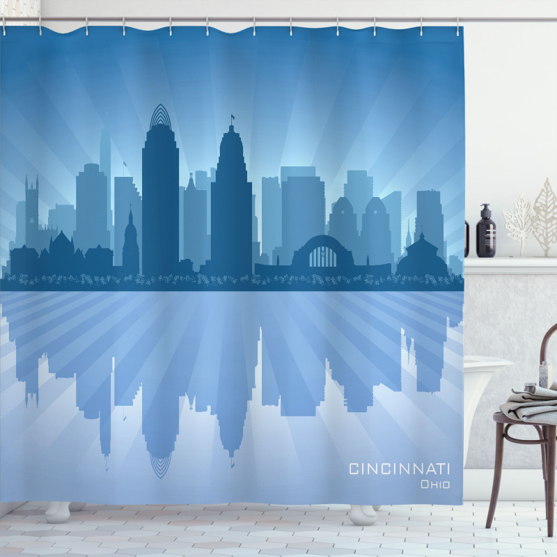 Reflection Cityscape Shower Curtain