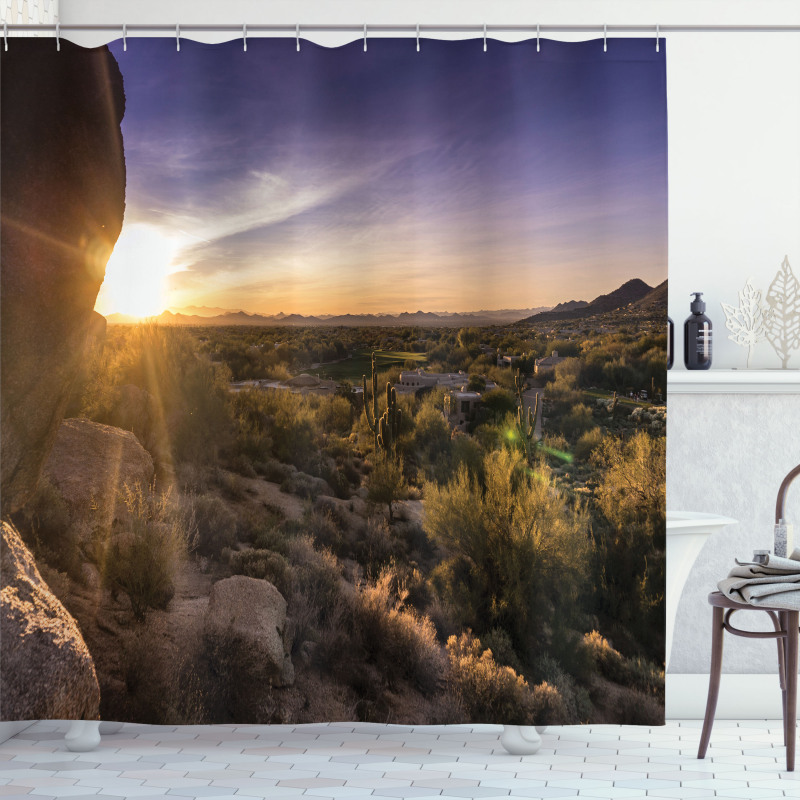 Scenic Sunrise Sandstones Shower Curtain