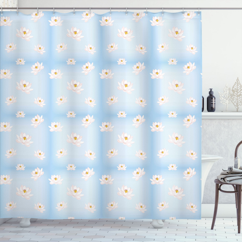 Cartoon Water Lily Shower Curtain