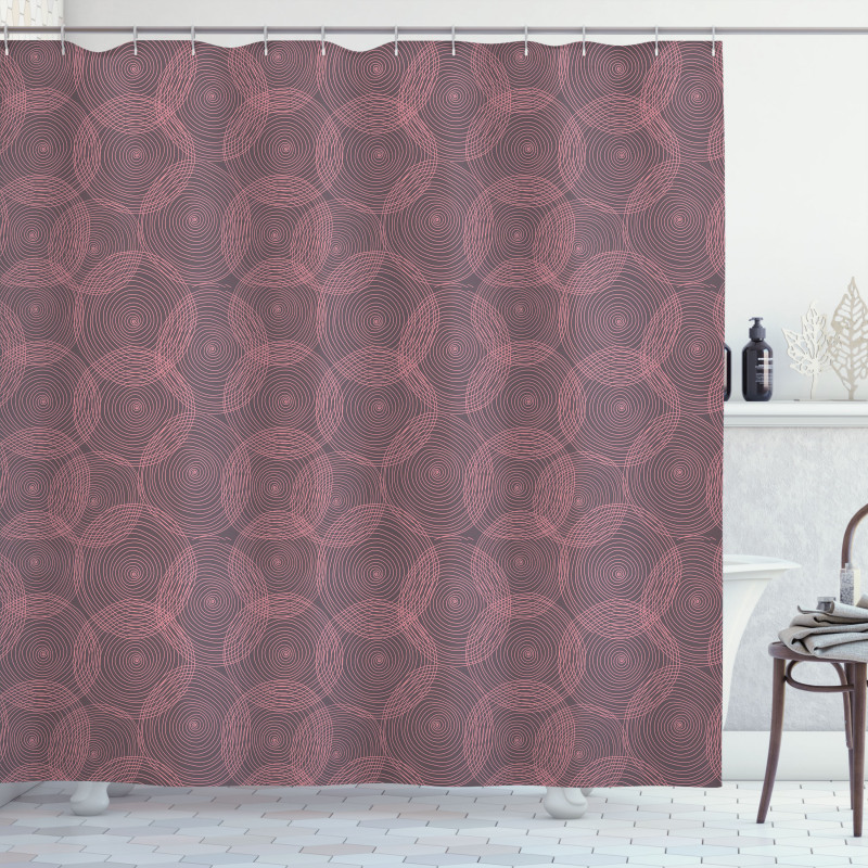 Spiral Circle Swirls Shower Curtain