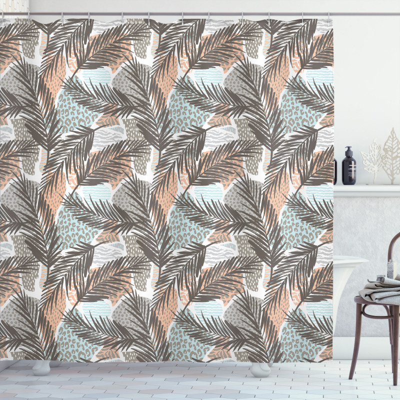 Abstract Pastel Botany Shower Curtain
