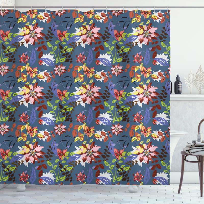 Floral Vintage Spring Shower Curtain