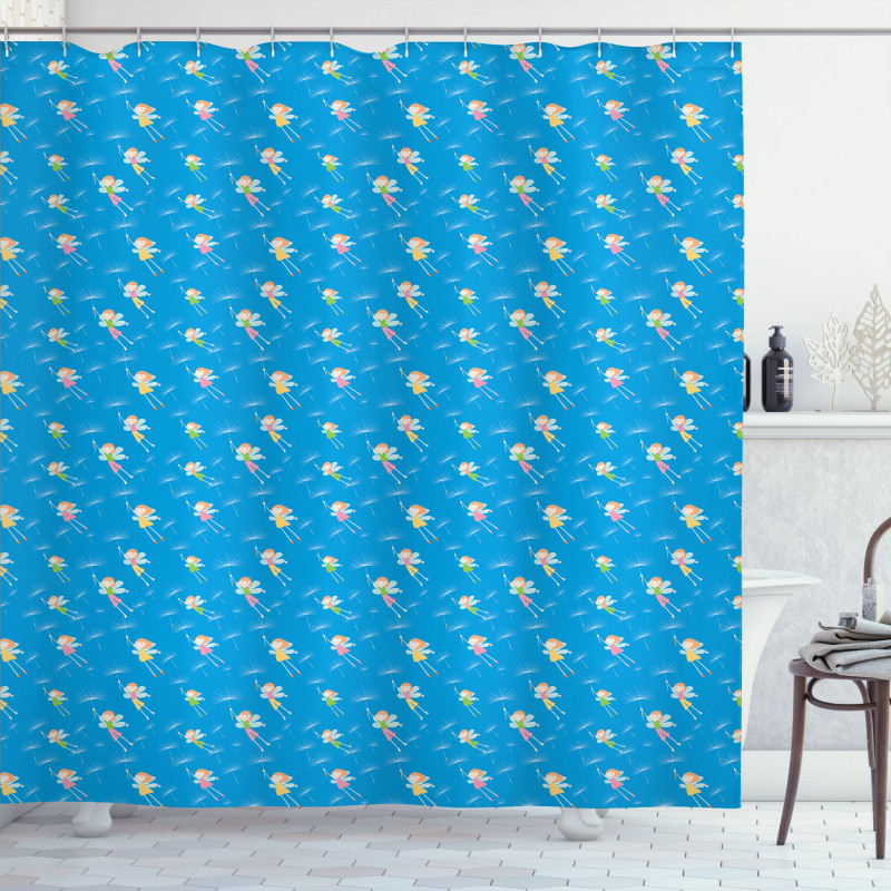 Flying Summer Elves Shower Curtain