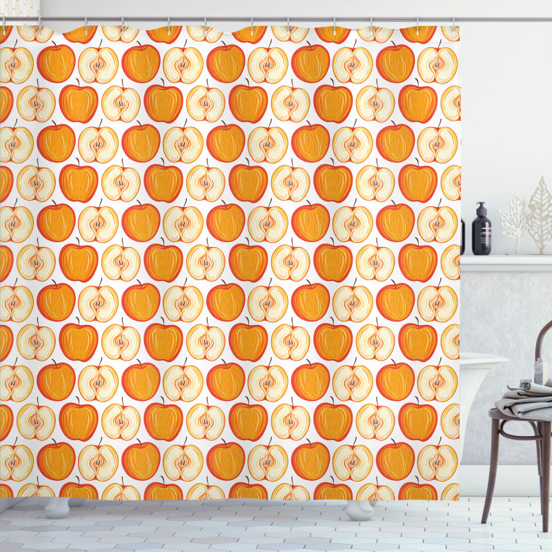 Warm Colored Fruity Items Shower Curtain