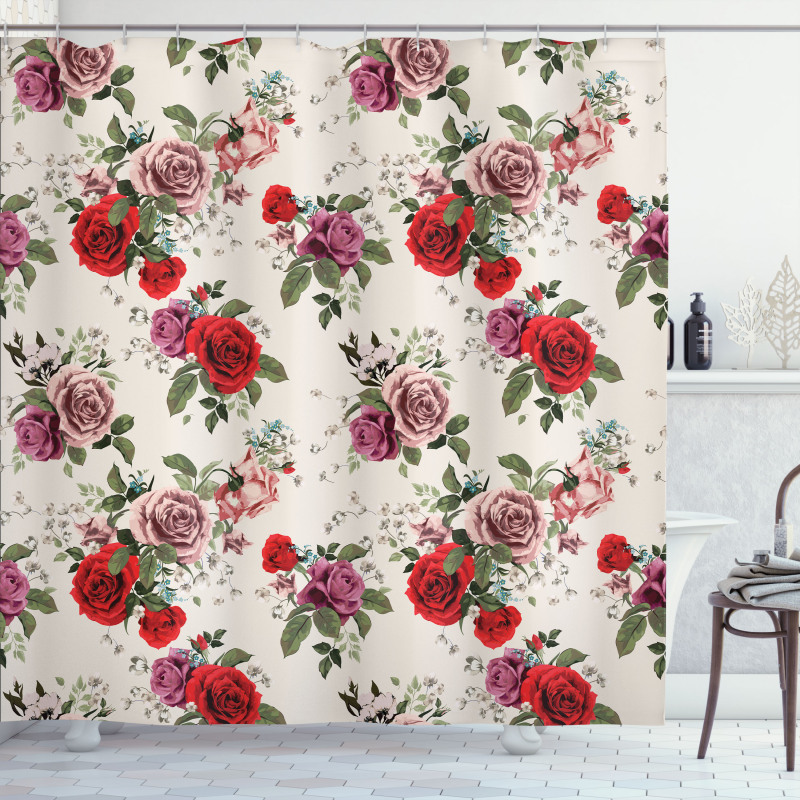 Romantic Roses Shower Curtain