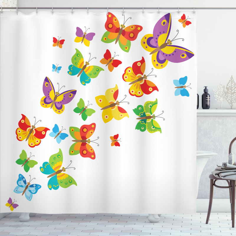 Cartoon Animals Spring Shower Curtain