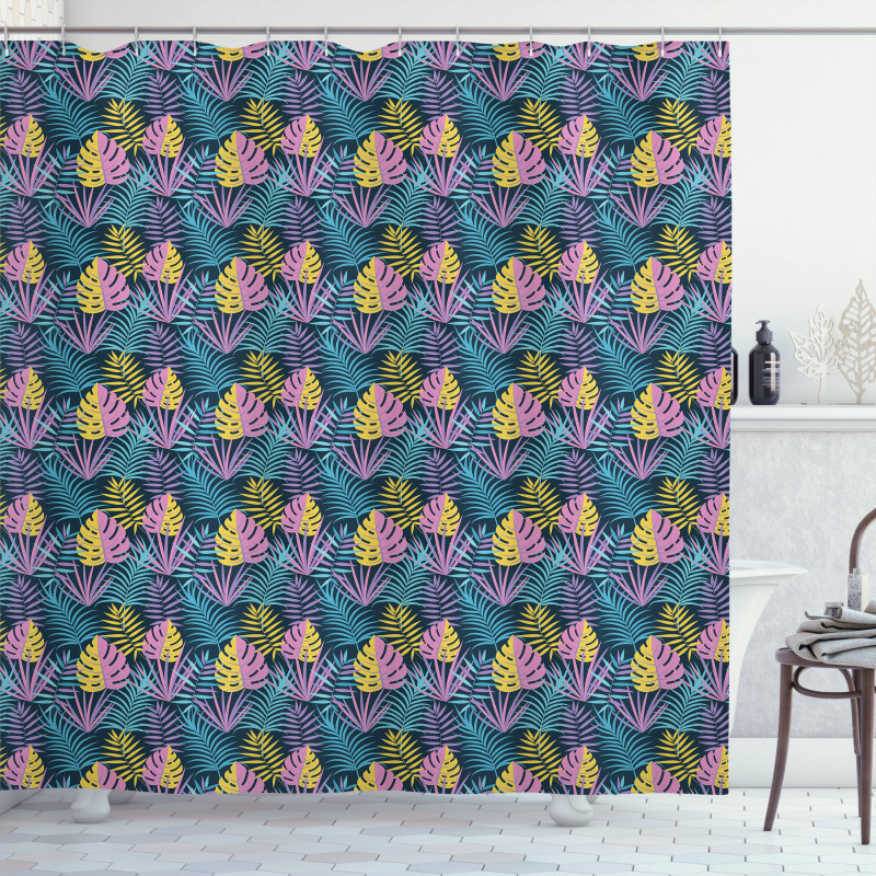 Colorful and Exotic Leaf Shower Curtain