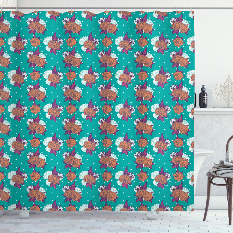 Peony Bouquet Celebration Shower Curtain