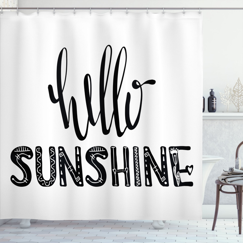 Warm Season Words Shower Curtain