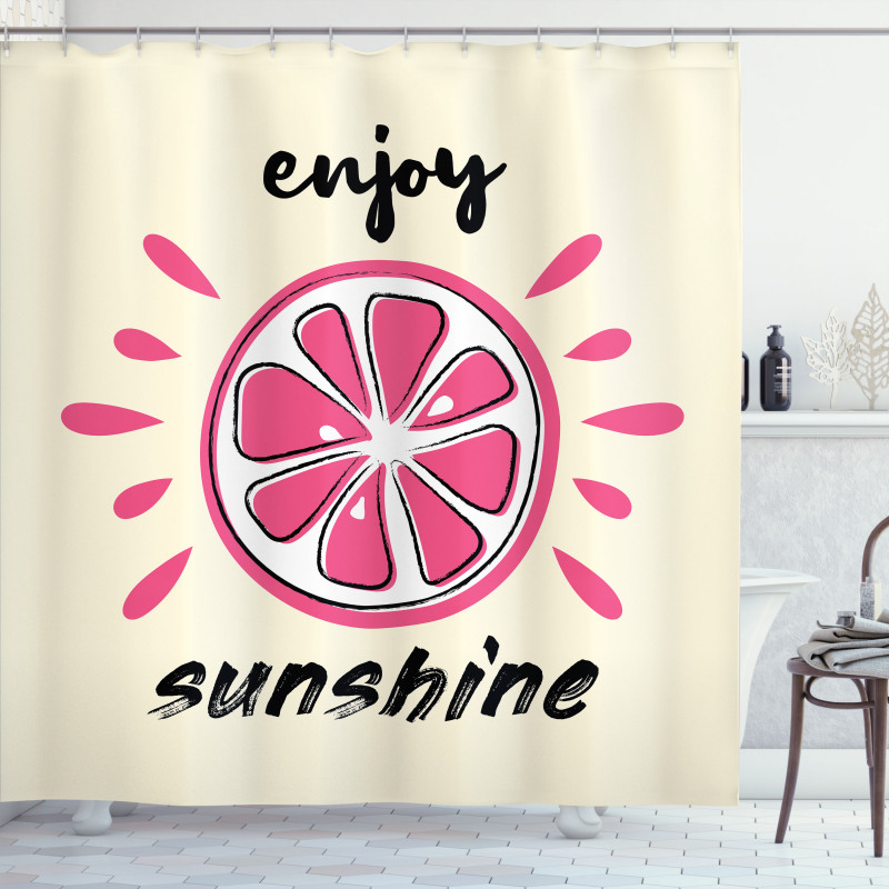 Vacation Retro Words Shower Curtain