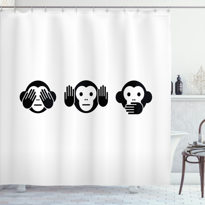 Simple Animal Graphic Shower Curtain