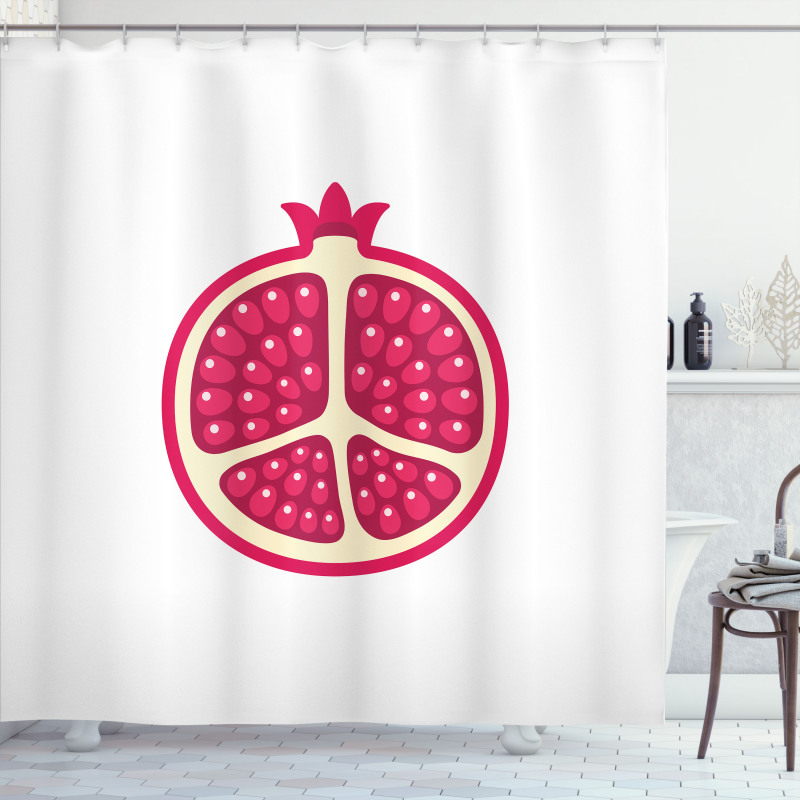 Cartoon Pomegranate Seeds Shower Curtain