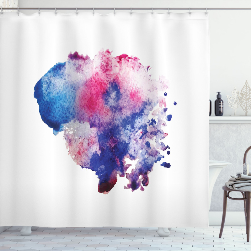 Watercolor Splash Abstract Shower Curtain