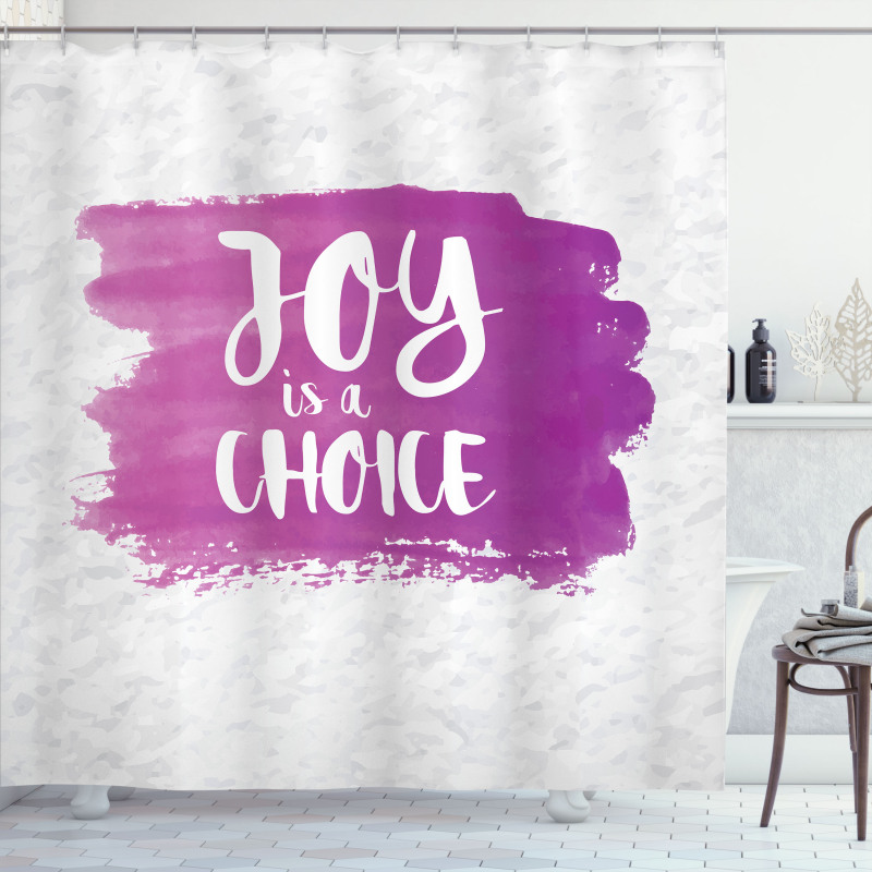 Joy is a Choice Words Art Shower Curtain