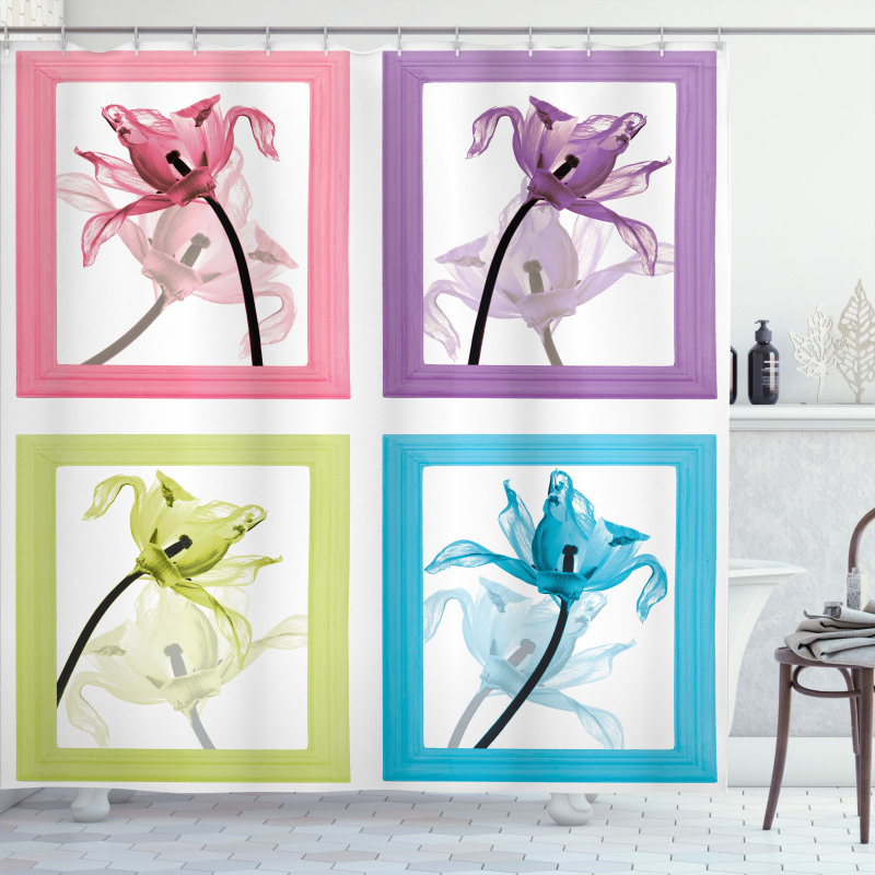 Flowers in Frames Shower Curtain