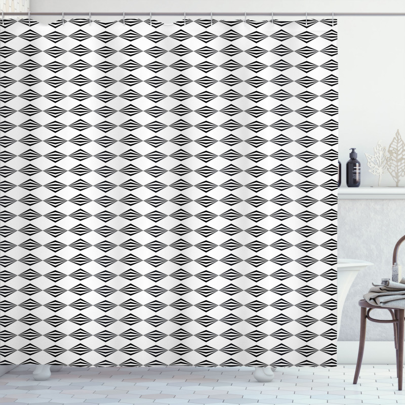 Geometrical Fractal Pattern Shower Curtain