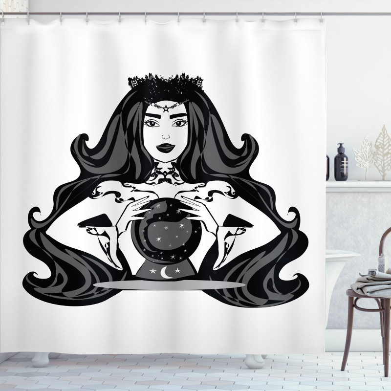 Fortune Teller Woman Magic Shower Curtain