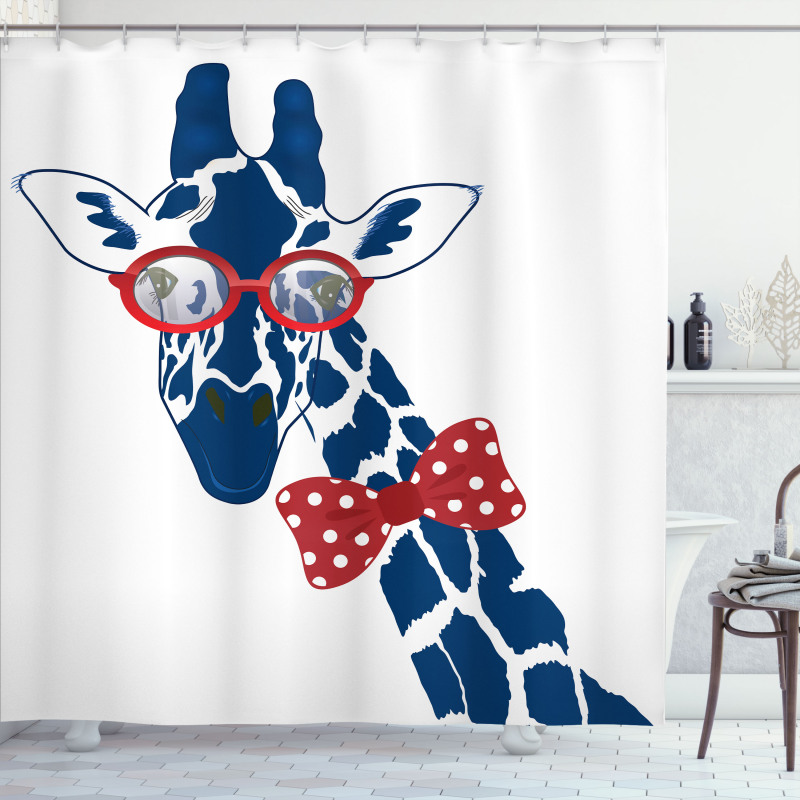 Long Neck with Bowtie Shower Curtain