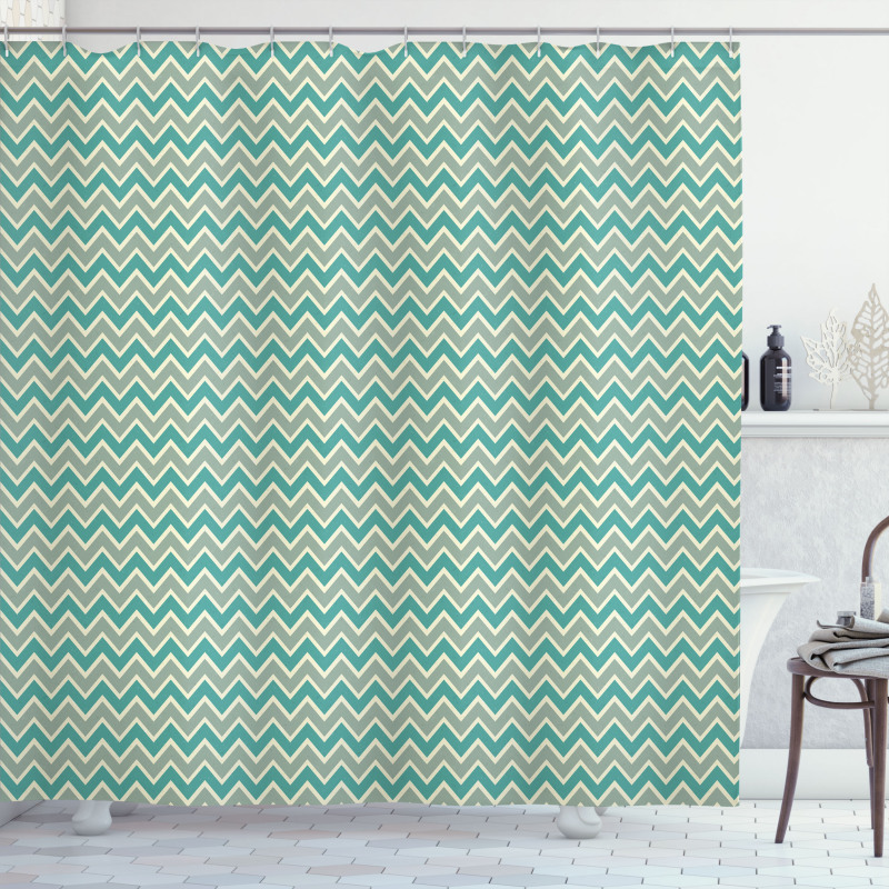 Abstract Herringbone Shower Curtain