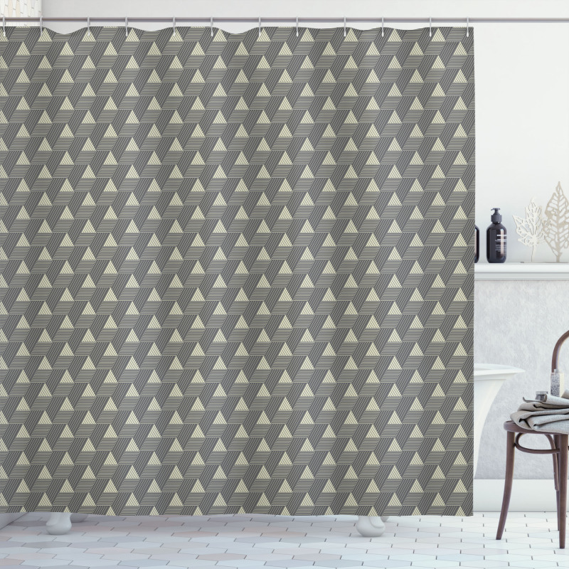 Abstract Triangles Shower Curtain