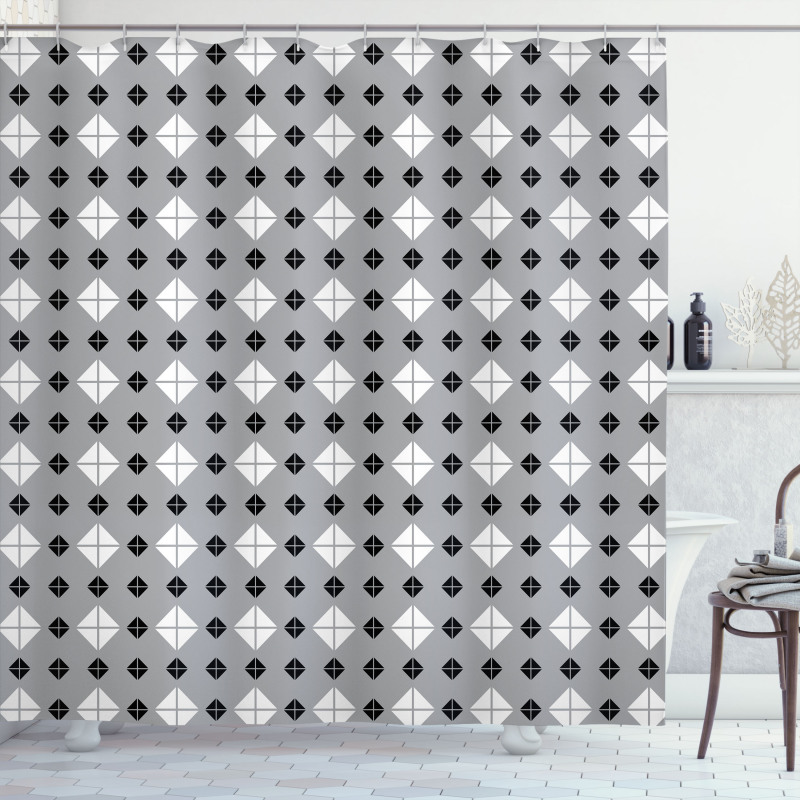 Big Small Diamonds Shower Curtain