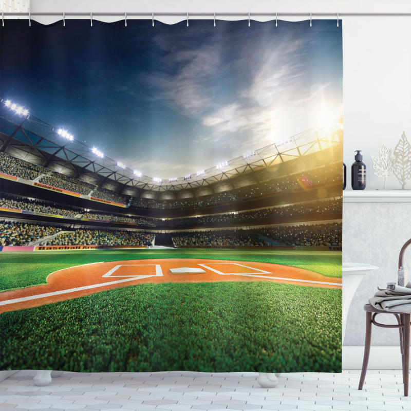 Game Thrill Stadium Photo Shower Curtain