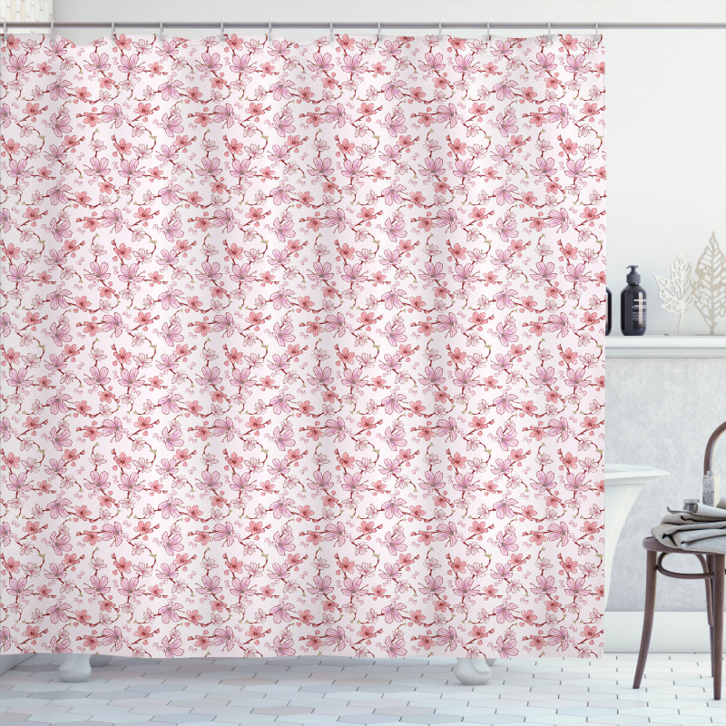 Traditional Romantic Blossom Shower Curtain