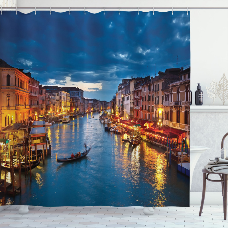 View on Grand Canal Rialto Shower Curtain