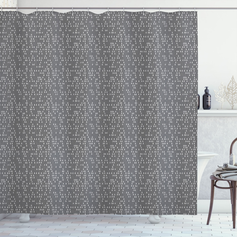 Geometric Triangles Spots Shower Curtain