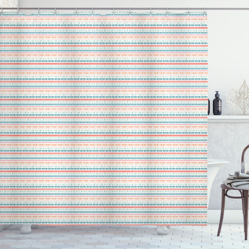 Doodle Art Tribal Streaks Shower Curtain