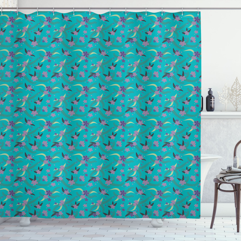 Flower Branches Summer Shower Curtain