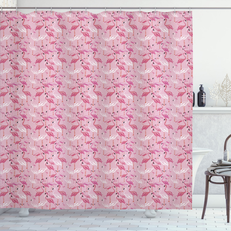 Animals in Pinkish Tones Shower Curtain