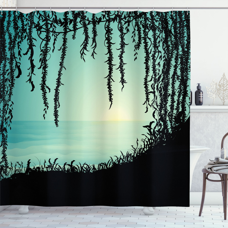 Liana Cave and Sea Shower Curtain