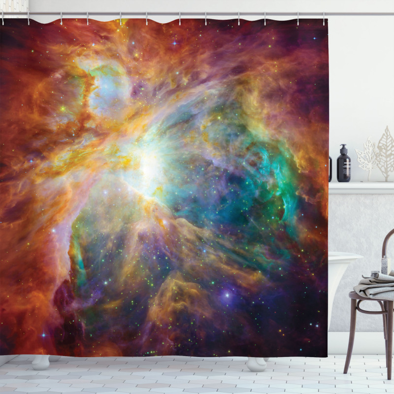 Stars and Nebula Shower Curtain
