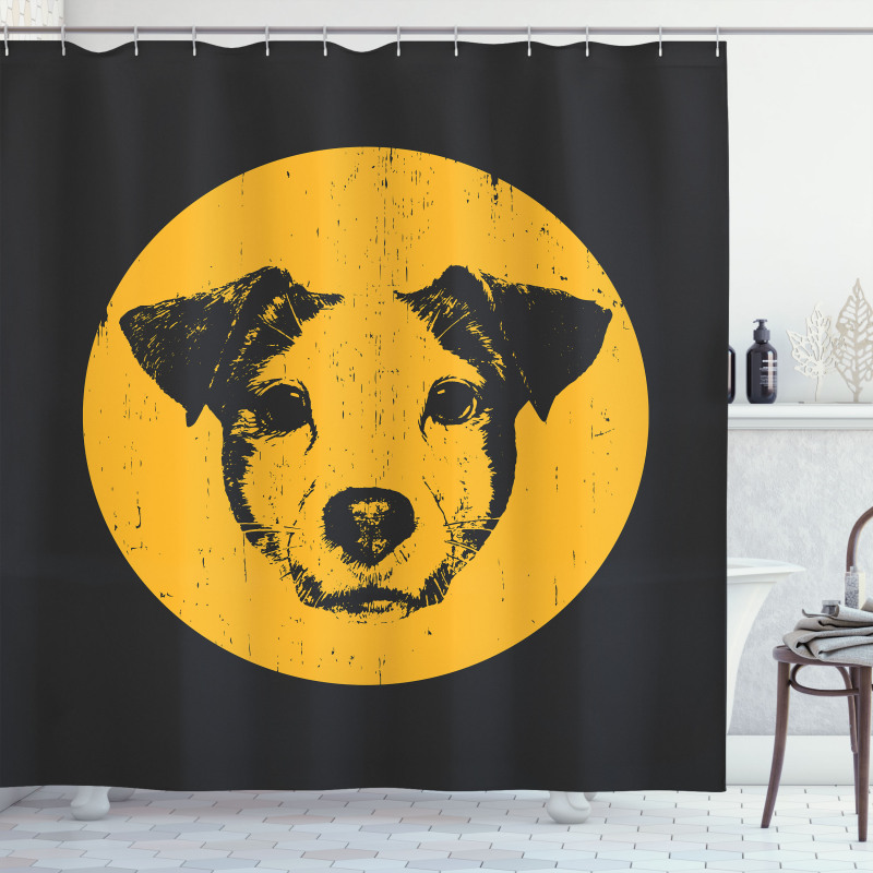 Portrait Pet Sketch Shower Curtain