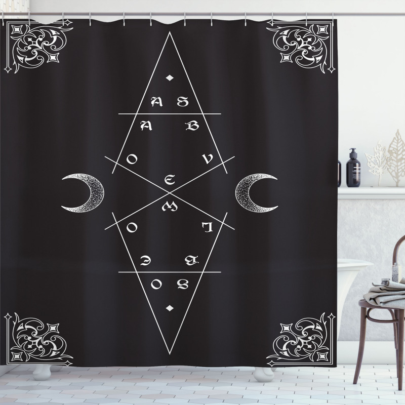 Mystical Style Moon Shower Curtain