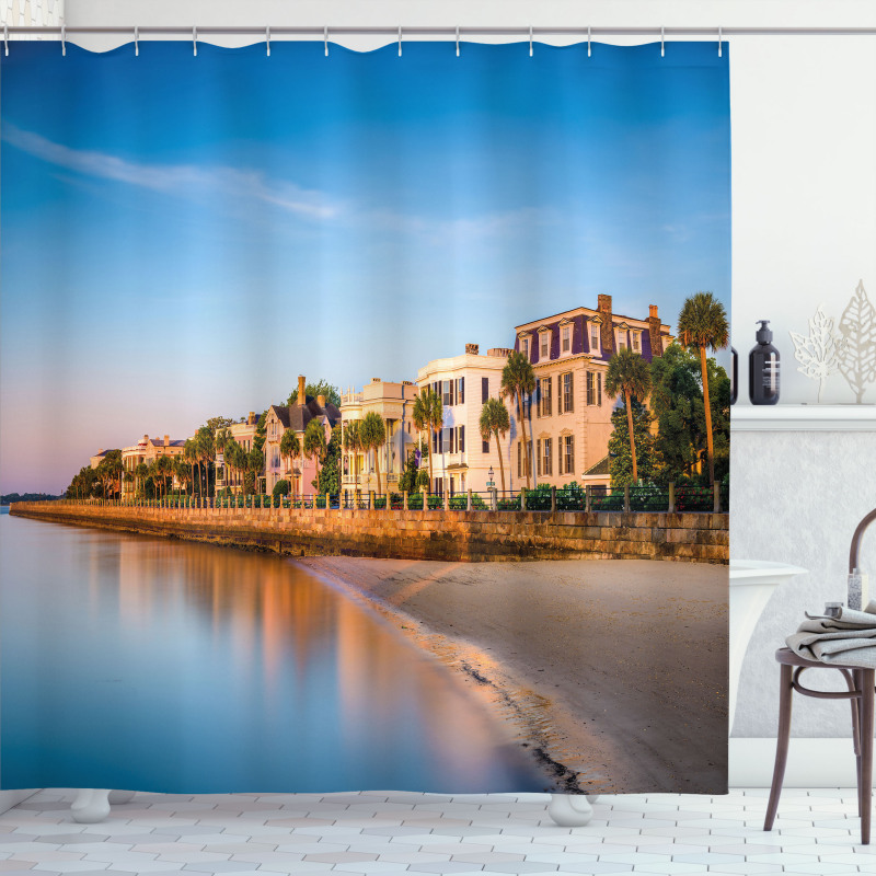 Historic Homes Battery Shower Curtain